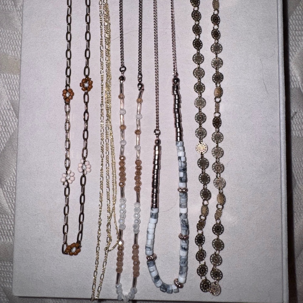 Layering necklaces